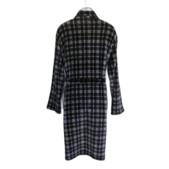 HOTEL SPA Robe, OS, Fleece, Plaid, Wrap style/Belt, Long sleeve, Pockets - Picture 4 of 8